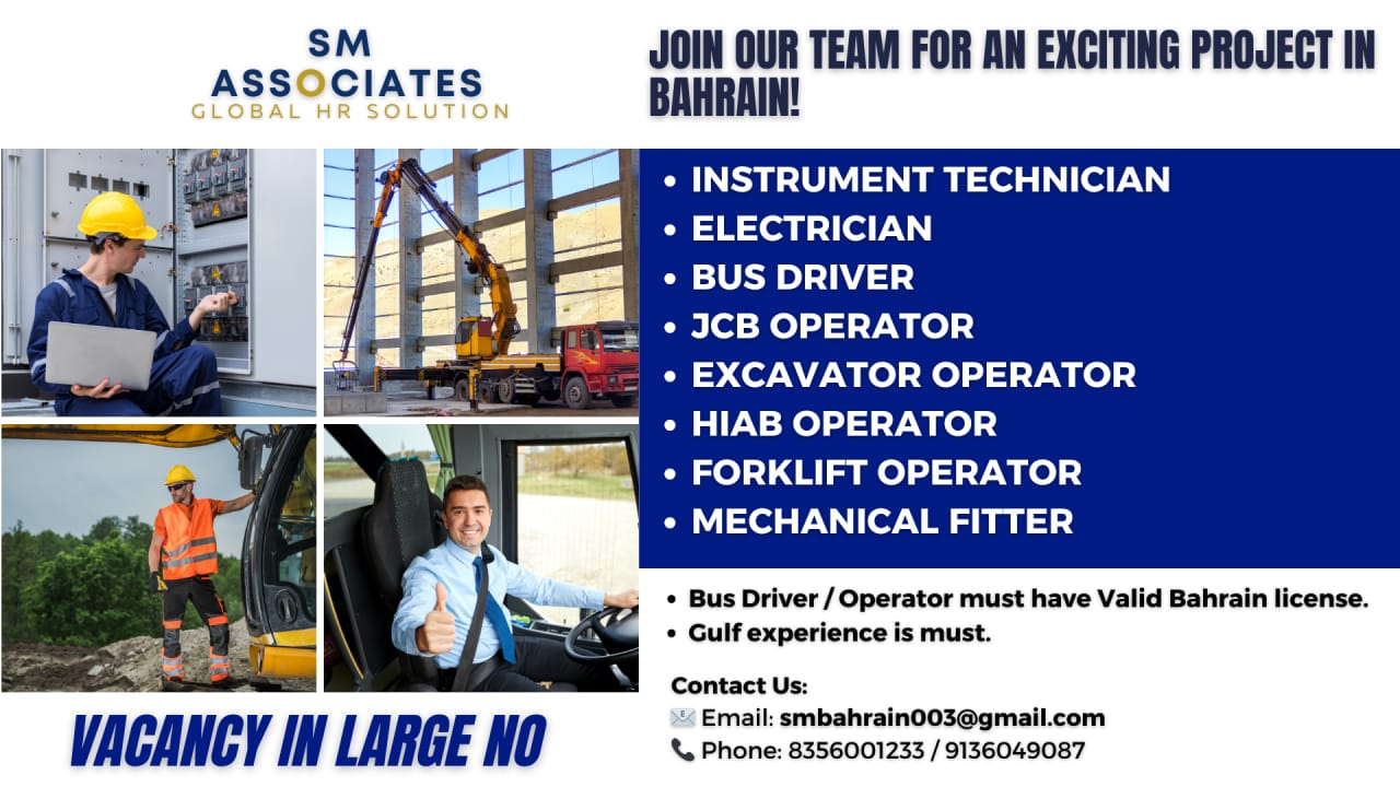 Forklift Operator Jobs| Hiring for multiple technical and operator positions in Bahrain